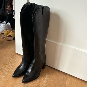 The Drop Cassandra size 8.5 knee high western inspired boots